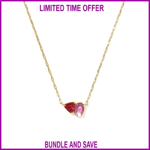Gold Plated Brass Pendant Necklace with Lobster Clasp 19